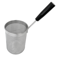 Omcan 49151 1/6 Size Rectangular Pasta Cooker Basket with Handle for commercial kitchens.