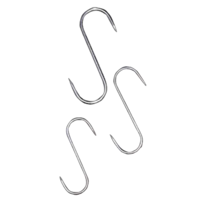 Omcan 10508 Versatile Stainless Steel S-Hook for Commercial Kitchen Hanging Applications stainless steel S-hooks for hanging utensils