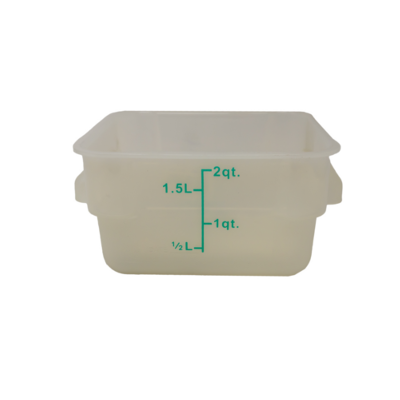 Round Food Storage Container For Commercial Kitchens With Measurement Markings