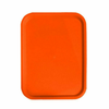 Plateau de service de restaurant de restauration rapide en polypropylène durable Omcan 80104 de 14"x18 », plateau de service orange pour restaurant